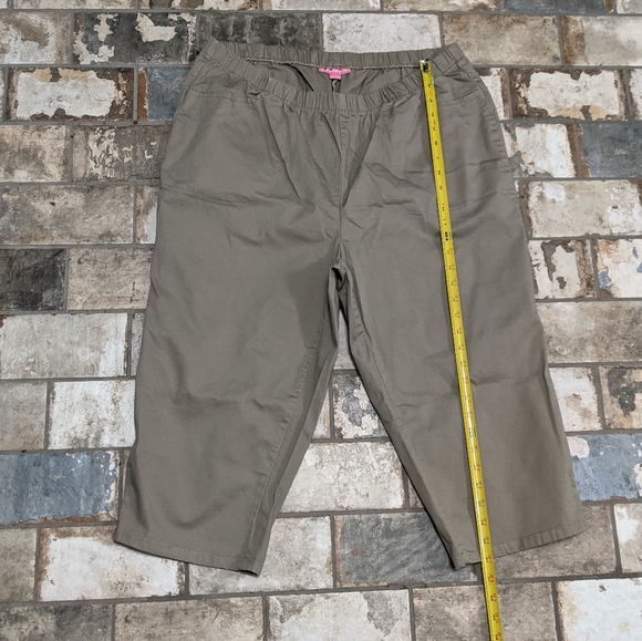 Woman Within 22WP Beige Tan Women's Capris Pants - Picture 4 of 7